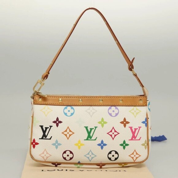 LOUIS VUITTON Multicolor Pochette Accessoires Pouch White - Picture 9 of 16